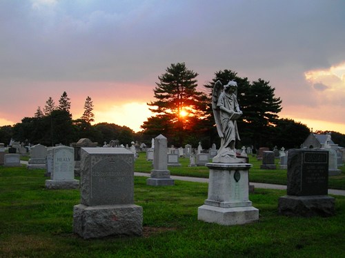 Graveyard Sunset: NIKON COOLPIX L3 1/139 sec f 3.2 Flash: Not Fired 50 Graveyard Sunset