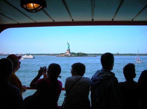 Passing Lady Liberty: NIKON COOLPIX L3 1/155 sec f 6.4 Flash: Not Fired 50 Passing Lady Liberty