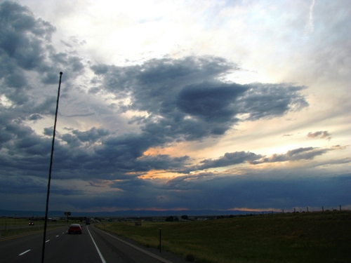 Road trip sunset