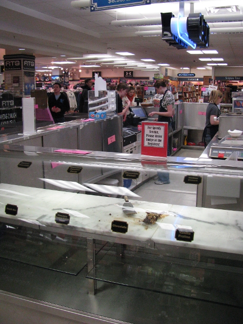 Run on the candy counter: Canon Canon PowerShot SX100 IS 1/100 sec f 2.8 Flash: Not Fired 400 Run on the candy counter