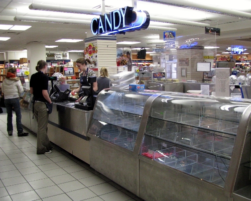 Run on the candy counter II: Canon Canon PowerShot SX100 IS 1/60 sec f 2.8 Flash: Not Fired 400 Run on the candy counter II