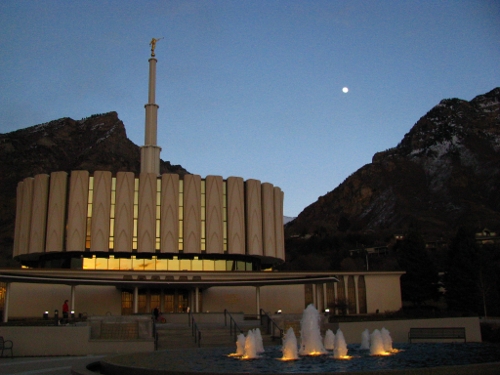 Temple moonrise