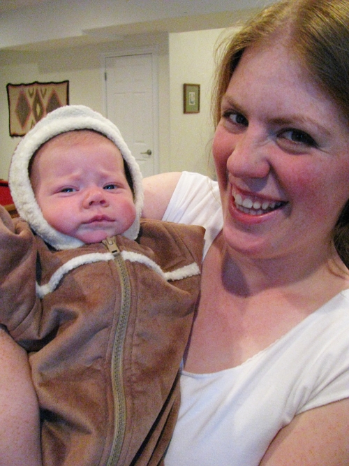 Mother and fursuit baby