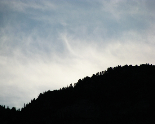 Clouds above the mountain