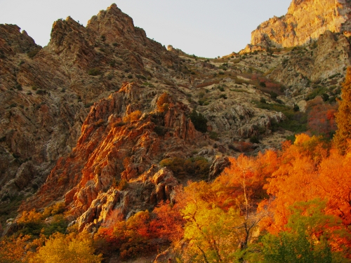 Rocky sunset
