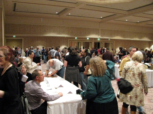 Convention floor: Canon Canon PowerShot SX100 IS 1/25 sec f 2.8 Flash: Not Fired 800 Convention floor