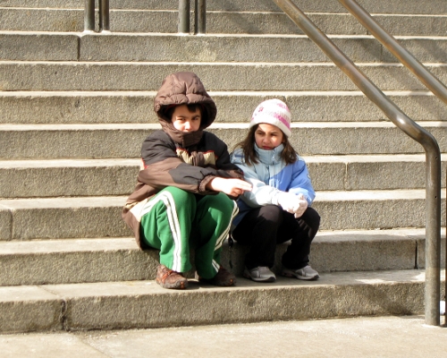 On the steps: Canon Canon PowerShot SX100 IS 1/250 sec f 4 Flash: Not Fired 80 On the steps