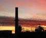 BYU smokestack sunset