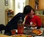 Sibling dinner pizza