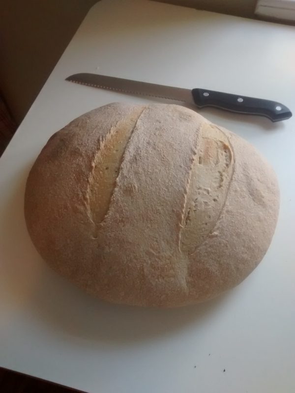 My first loaf of San Francisco sourdough bread. This stuff tastes fantastic!